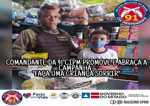 Capim Grosso: 91ª CIPM faz entrega de brinquedos para crianças