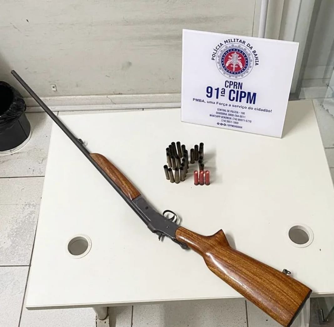 POLICIAIS DA 91ª CIPM REALIZAM APREENSÃO DE ARMA EM QUIXABEIRA